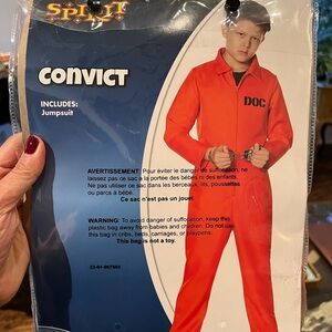 Spirit Orange Convict Jumpsuit Costume for Kids